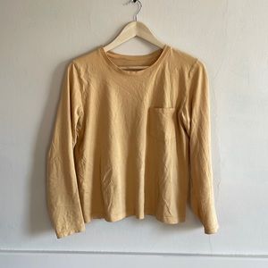 madewell organic cotton boxy long sleeve tee
